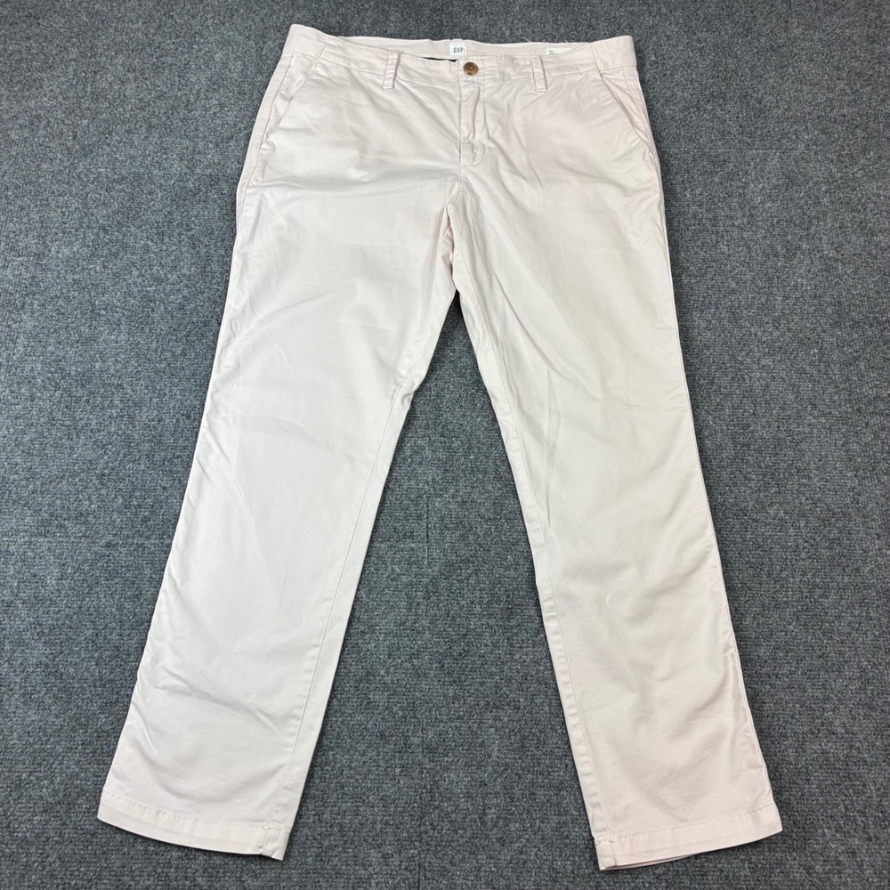 Gap Girlfriend Chino Pants Womens 10 Pale Pink Mid Rise Casual Trousers Z118-16